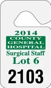 Standard Hang Tag Parking Permit (.035" White Reflective)