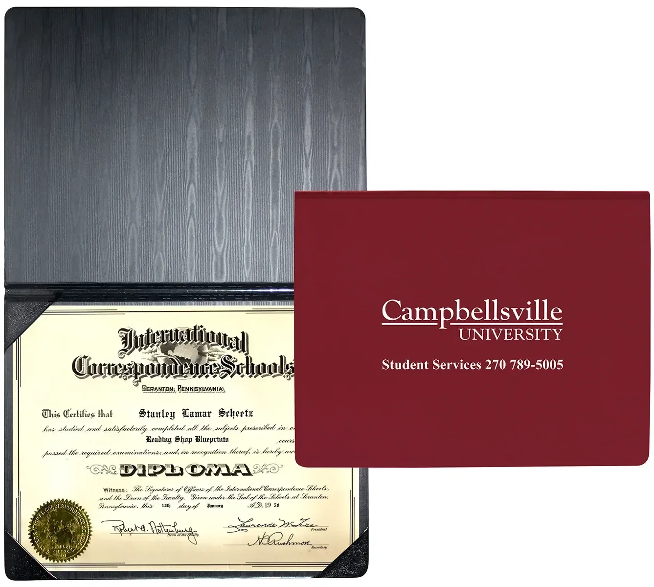 Customized Diploma Holder (Portrait Style) — view 2