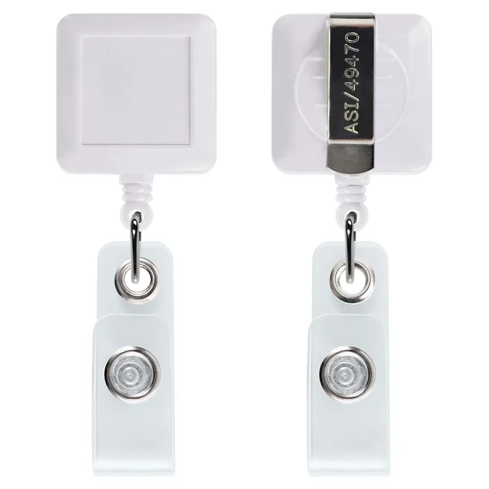 Standard Opaque Belt Clip ID Badge Reel - Round, Sqaure — view 4