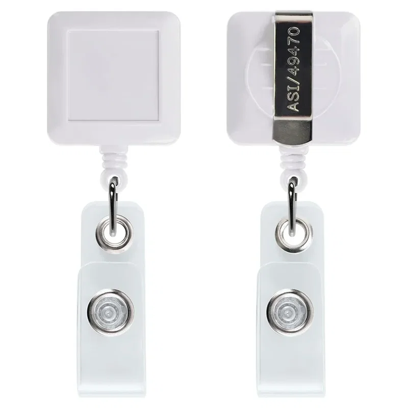 Standard Opaque Belt Clip ID Badge Reel - Round, Sqaure — view 4