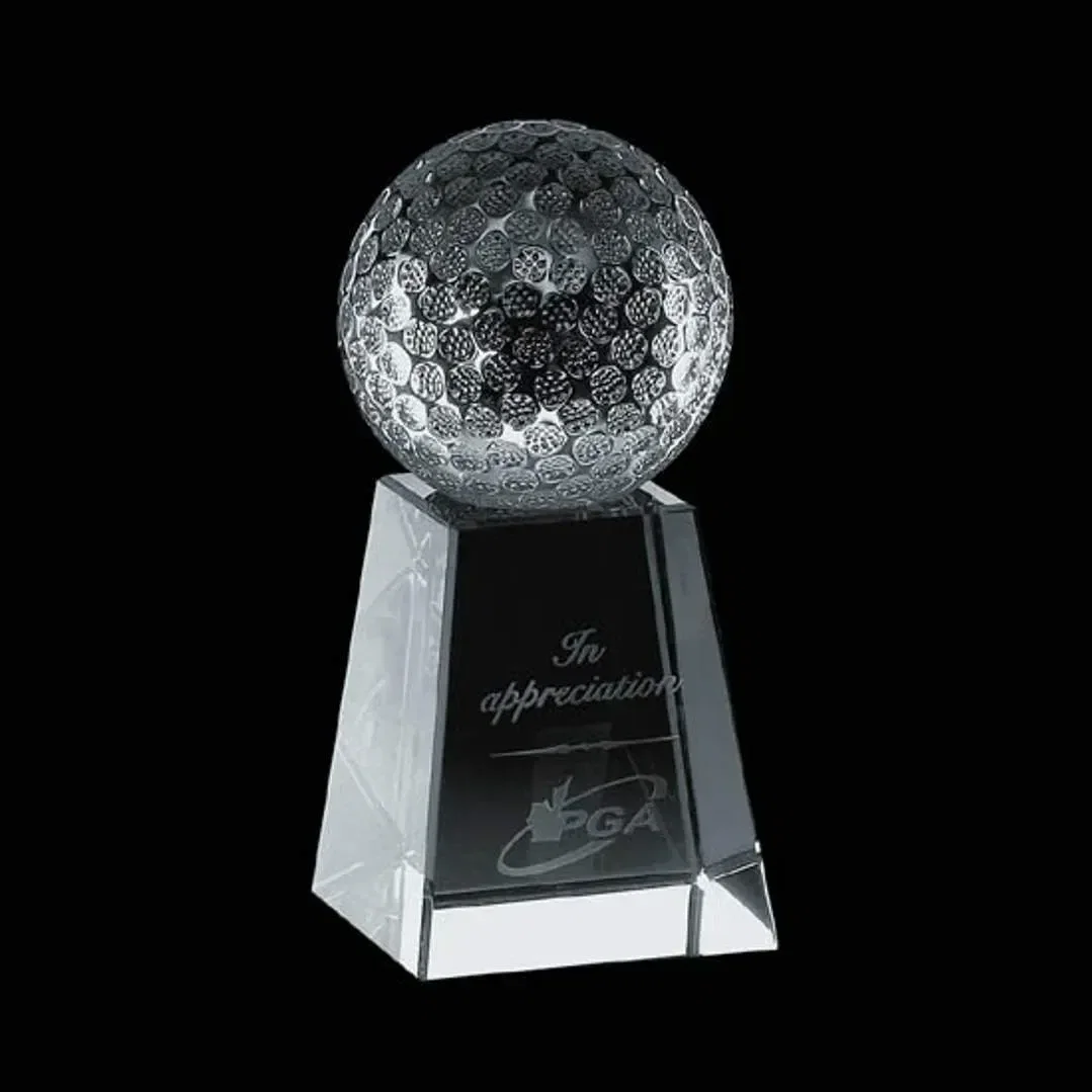 Customizable Optical Crystal Golf Award — view 2