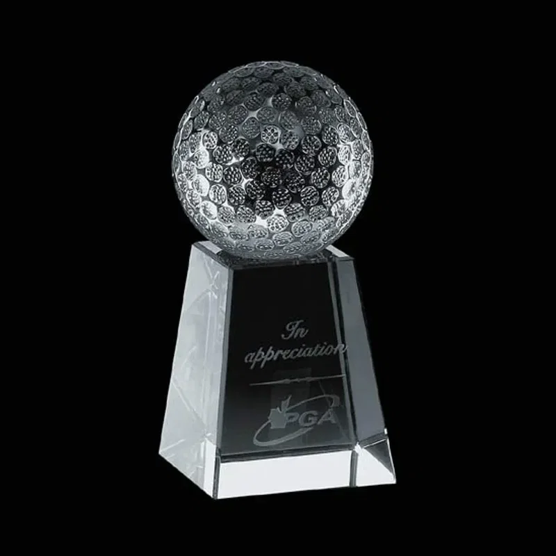 Customizable Optical Crystal Golf Award — view 2