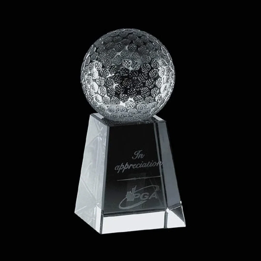 Customizable Optical Crystal Golf Award — view 4