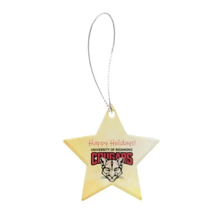 Star Ornament, 2.63" x 2.75" Clear Acrylic, Full-Color Imprint