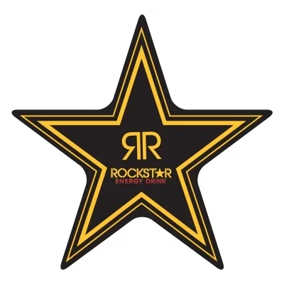 Star-shaped bumper sticker measuring five inches across