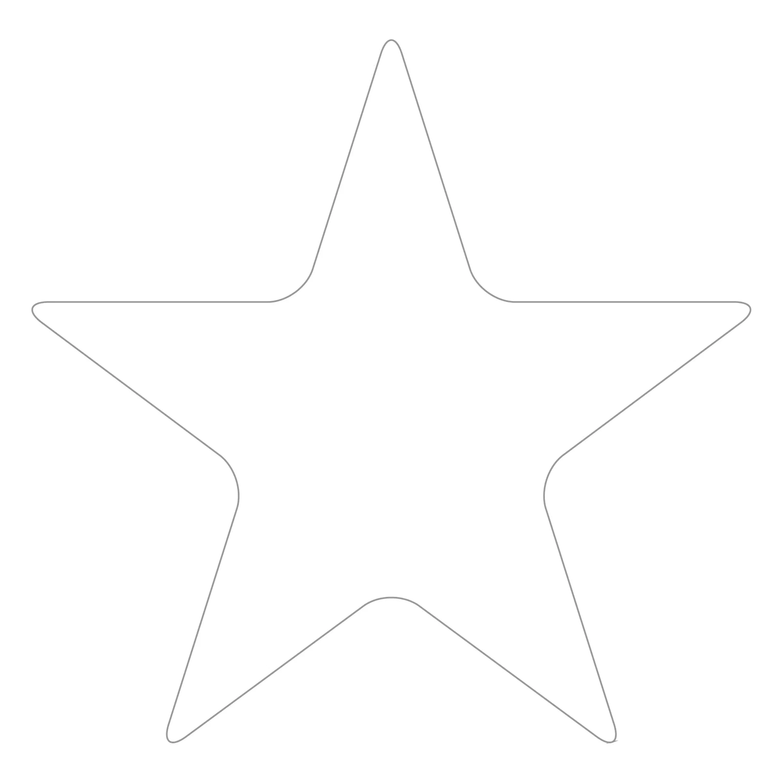 Die-cut star decal shown flat on a white background