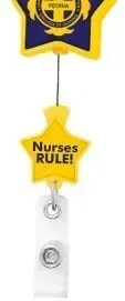 Star Double Up Retractable Badge Reel — view 2