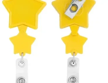 Star Double Up Retractable Badge Reel — view 4