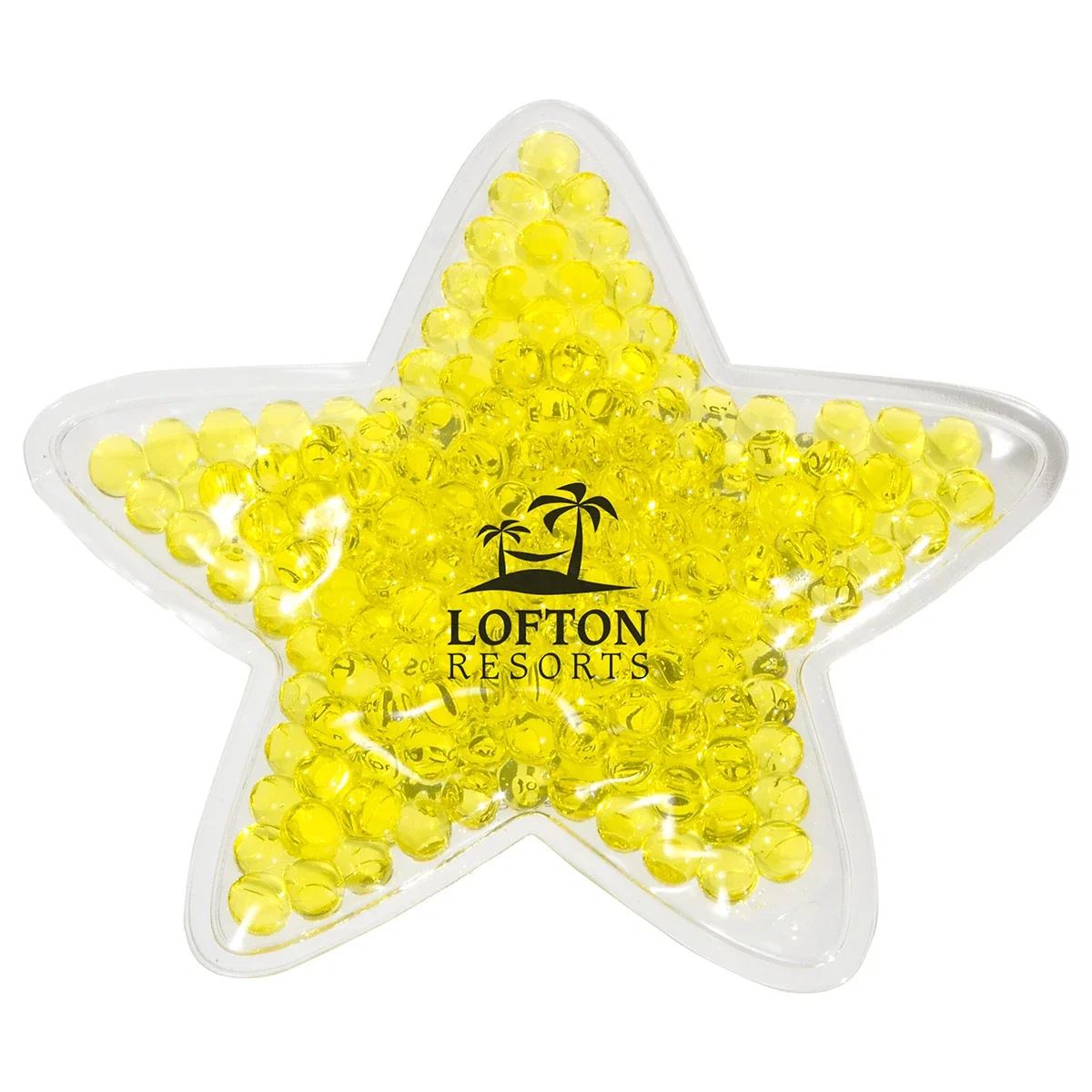 Star shaped bead-filled hot/cold pack for warm or cold therapy