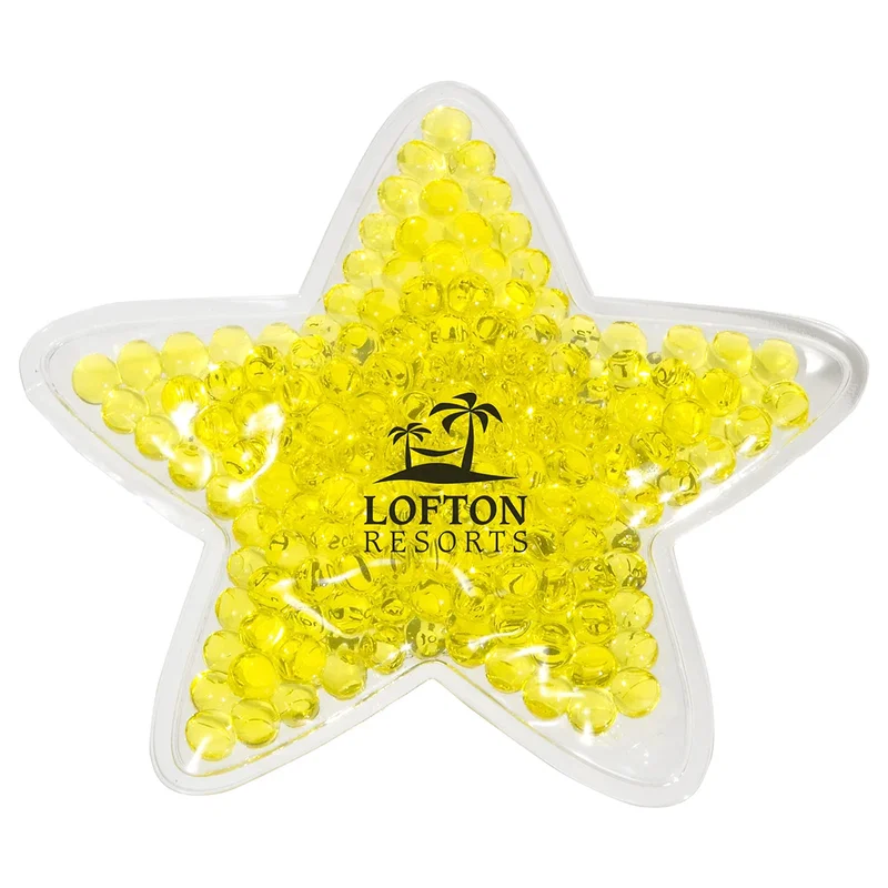 Star shaped bead-filled hot/cold pack for warm or cold therapy