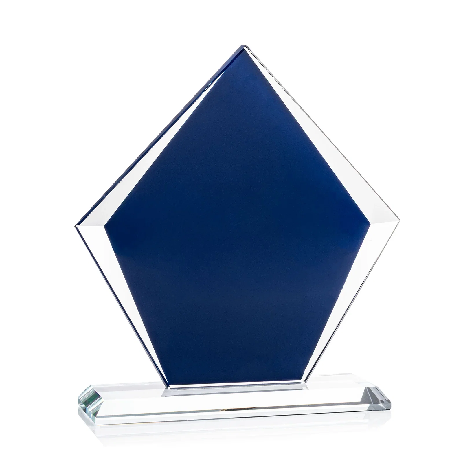 Custom Starfire Award with Centered Engrave-Through Sapphire, awards for graduation ceremonies