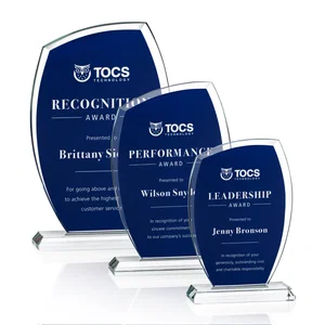 Starfire Shield Award with Engrave-Through Sapphire Top