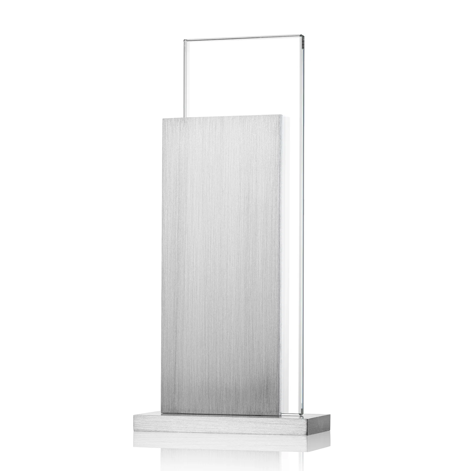 Custom Starfire Crystal Tower Award on a Fabricated Aluminum Base for corporate award ceremonies