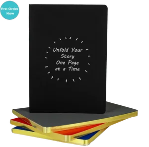 Starlight 5" X 7" Gold Edge Notebook