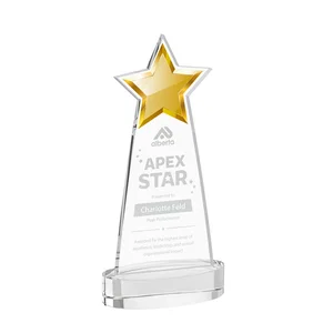 Starfire Crystal Star Cutout Award in Eight Colors