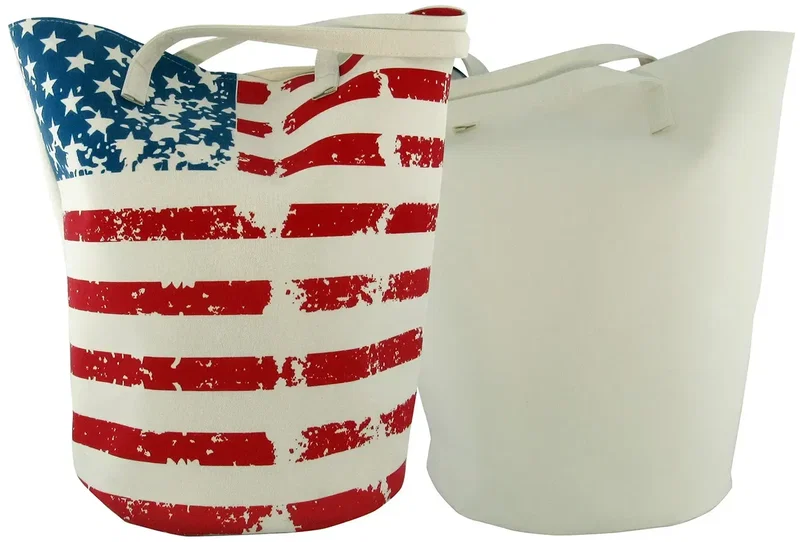 Stars & Stripes Jumbo Bucket Bag - Customizable & Branded Promotional Bag — view 2