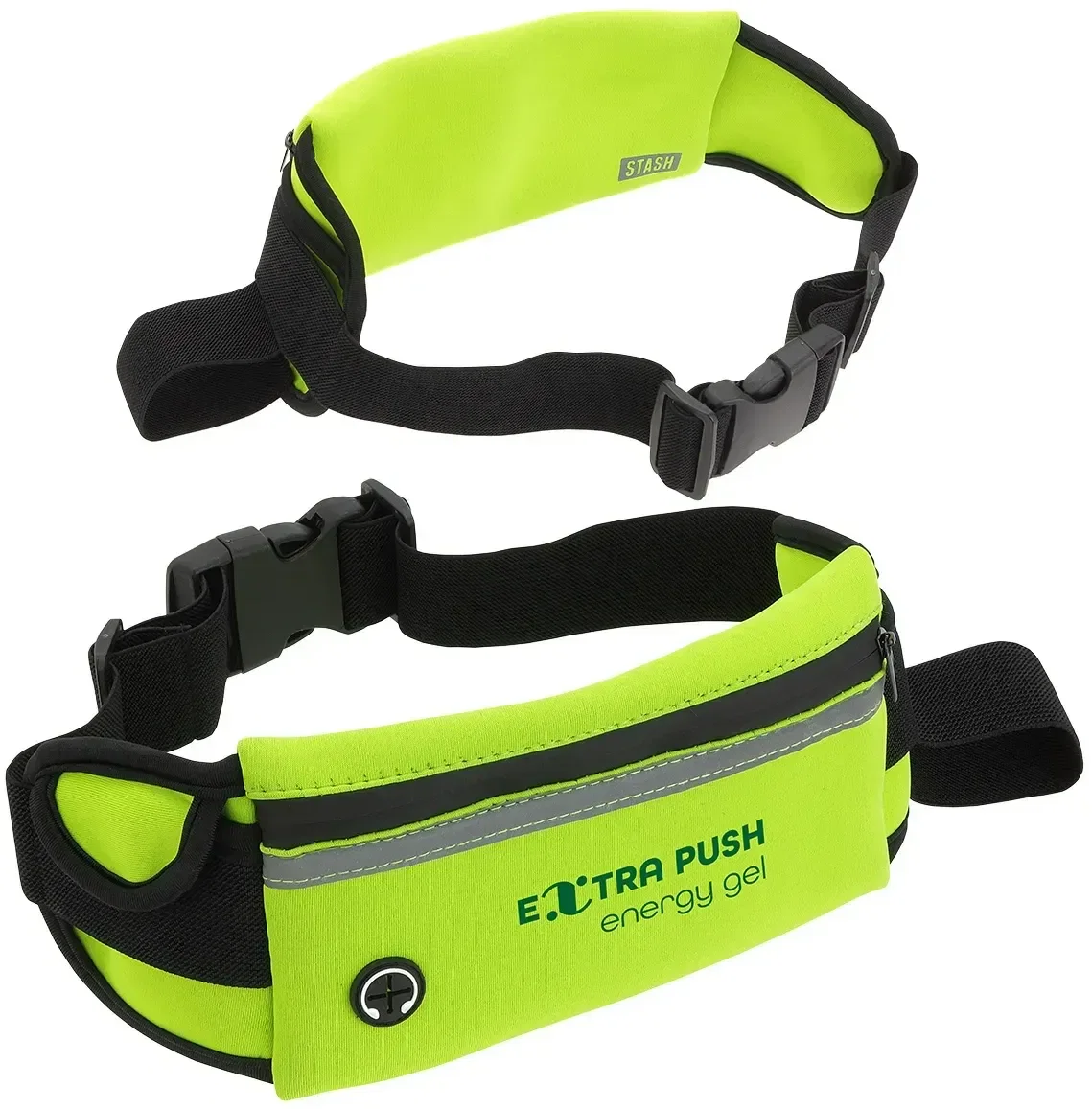 Custom Stash Pocket sport belt showing zip pocket for phone and keys