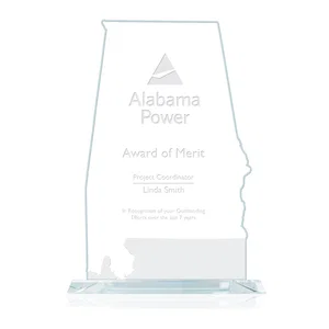 Jade Glass Alabama State Map Award