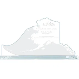 Jade Glass Alaska State Map Award