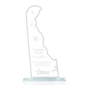 Jade Glass Delaware State Map Award