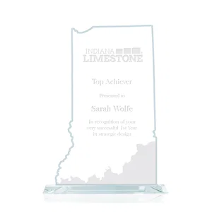 Jade Glass Indiana State Map Award