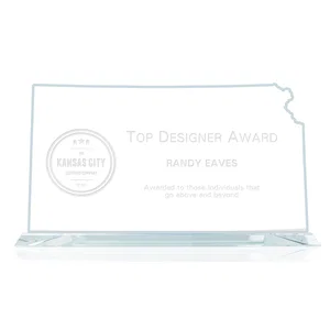 Jade Glass Kansas State Map Award