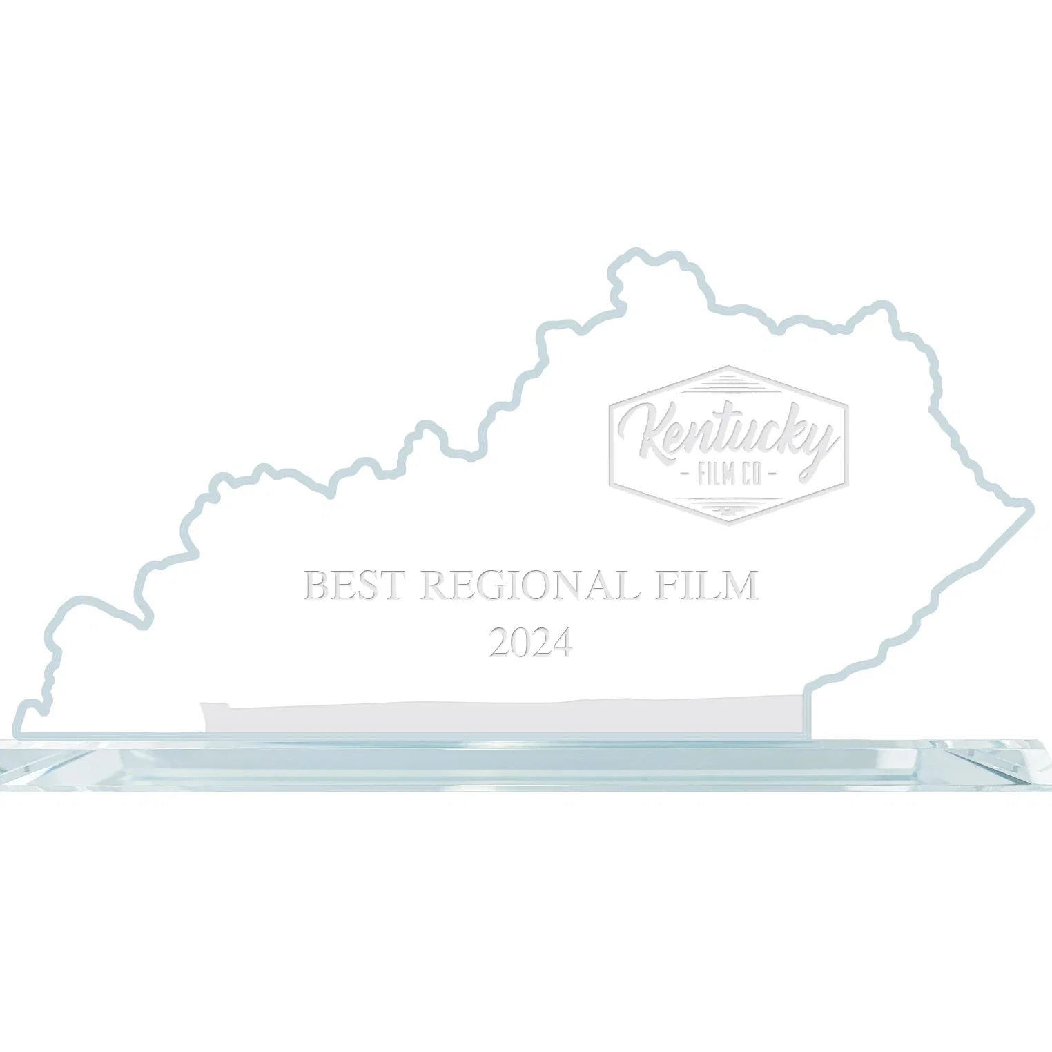 Custom Jade Glass Kentucky State Map Award for employee recognition