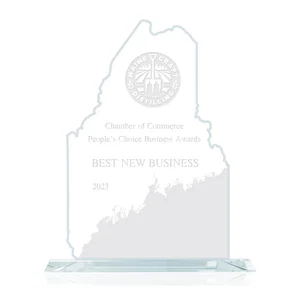 Jade Glass Maine State Map Award