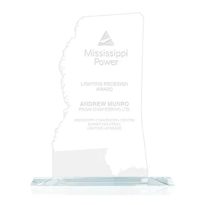 Jade Glass Mississippi State Map Award