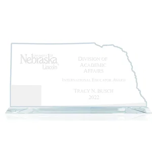 Jade Glass Nebraska State Map Award