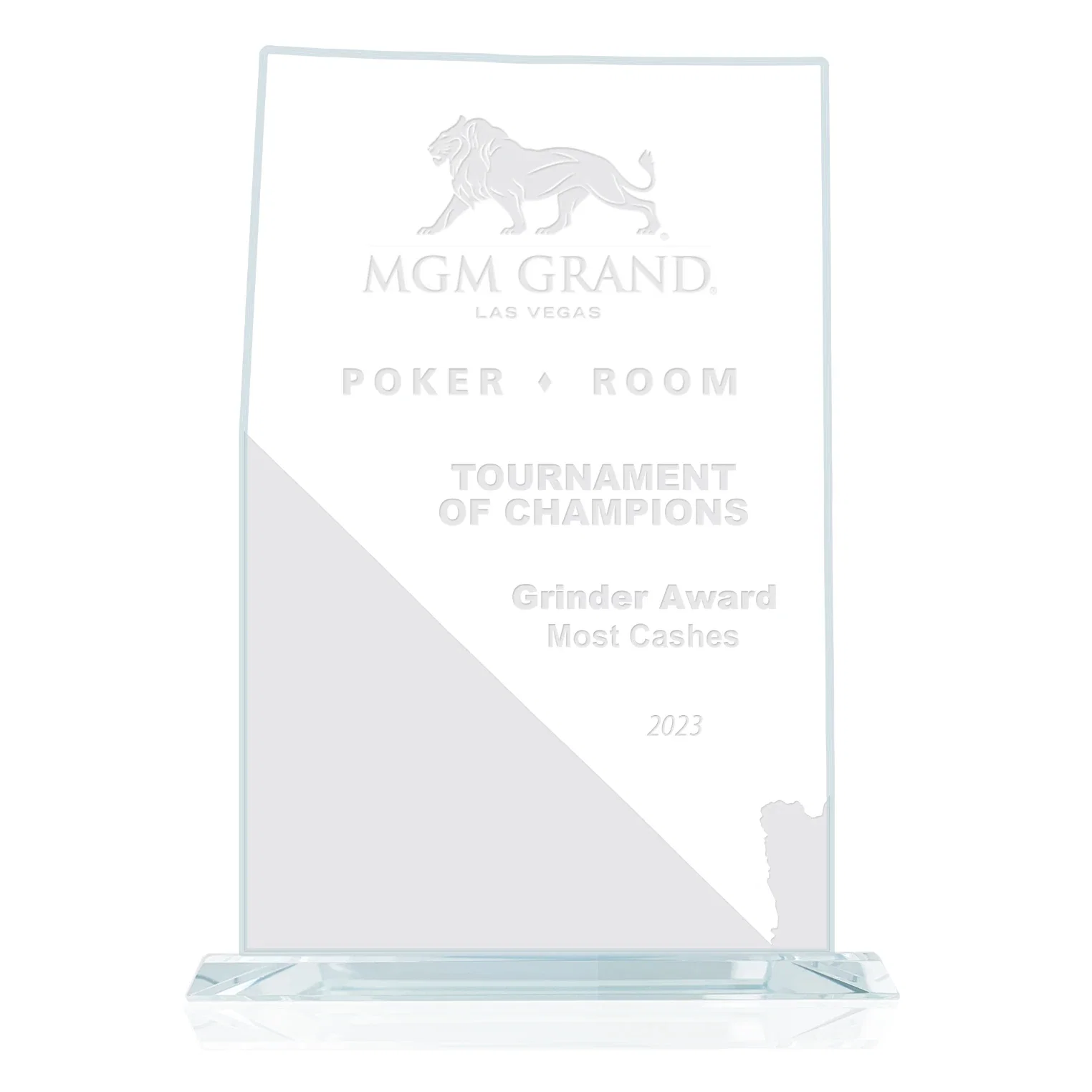 Custom Jade Glass Nevada State Map Award for employee recognition