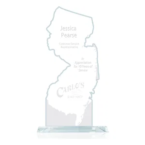 Jade Glass New Jersey State Map Award