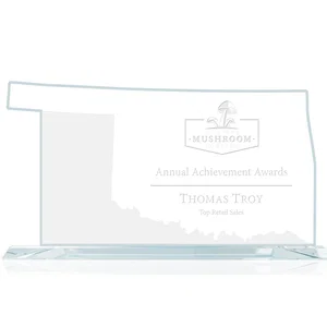 Jade Glass Oklahoma State Map Award
