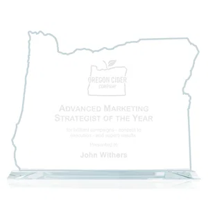 Jade Glass Oregon State Map Award