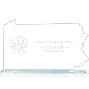 Jade Glass Pennsylvania State Map Award