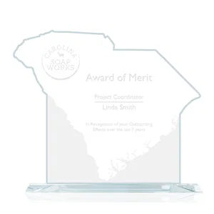 Jade Glass South Carolina State Map Award
