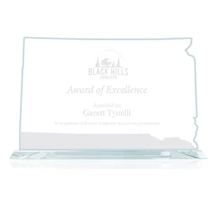 Jade Glass South Dakota State Map Award