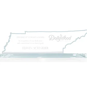 Jade Glass Tennessee State Map Award