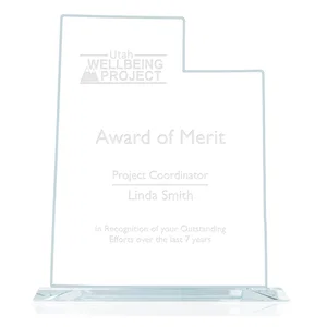 Jade Glass Utah State Map Award