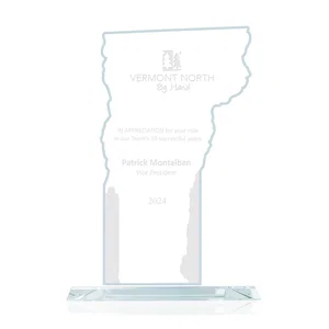 Jade Glass Vermont State Map Award
