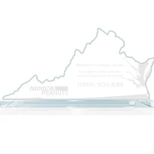 Jade Glass Virginia State Map Award
