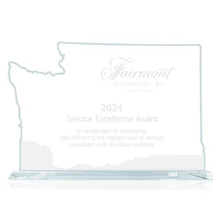 Jade Glass Washington State Map Award
