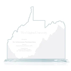 Jade Glass West Virginia State Map Award