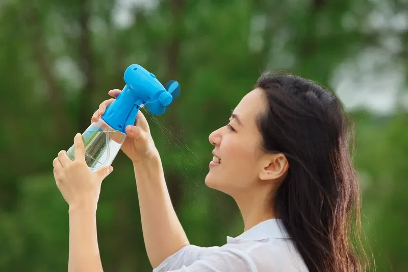 Personalized Stay Cool Spray Bottle & Fan — view 6