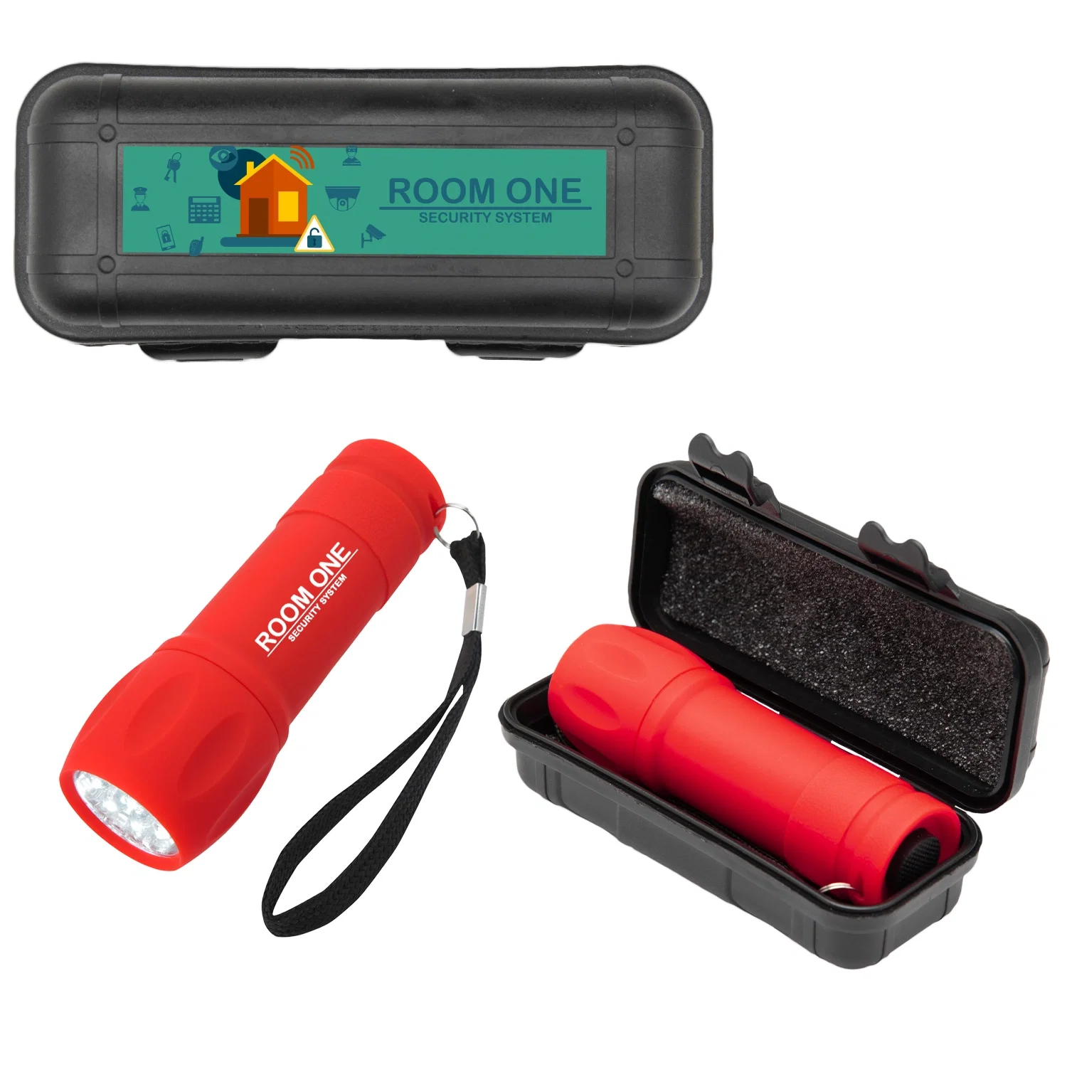 Stay Ready hard case set with flashlight, shown as a complete kit