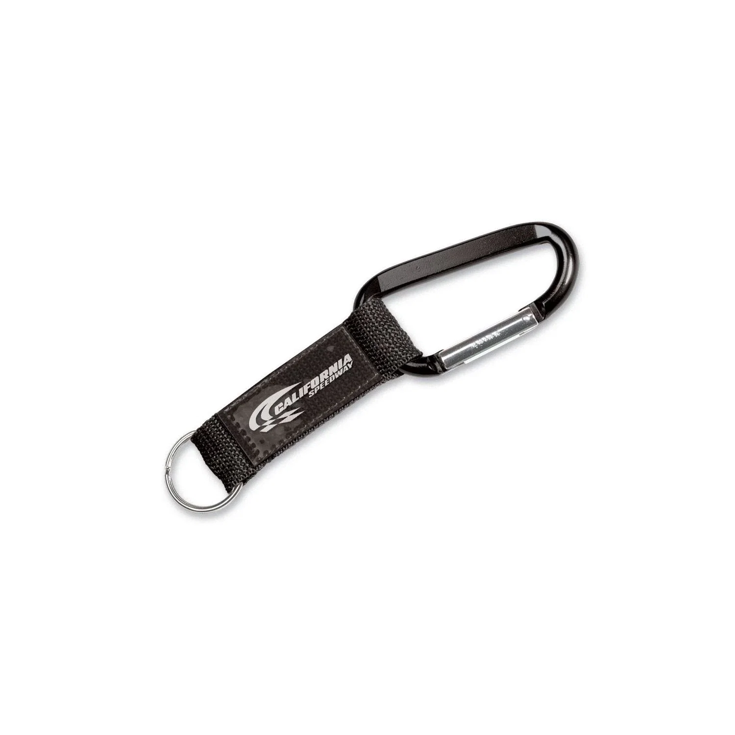 Customized Steel Carabiner Key Tag — Black — view 4