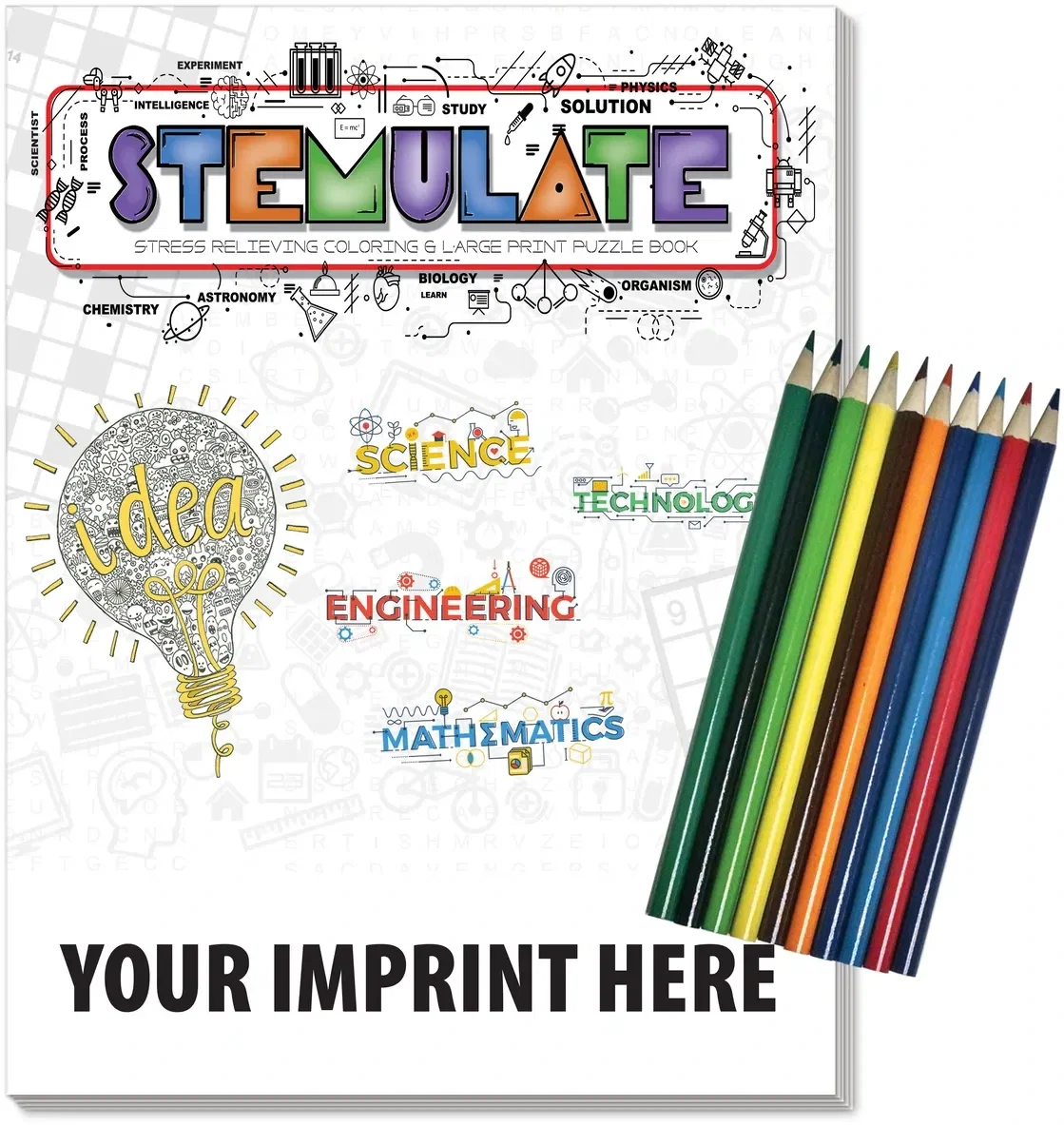 STEMulate - Adult Coloring and Large Print Puzzle Book Combo — view 2