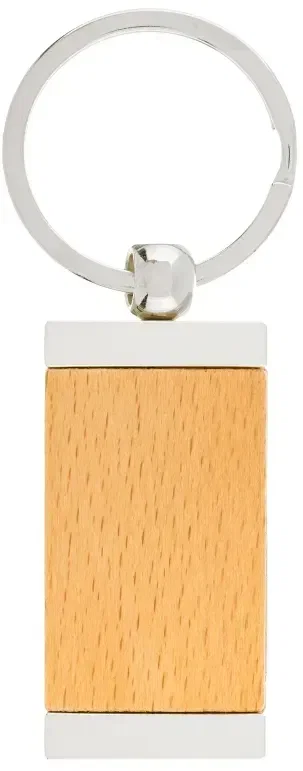 Personalized Bamboo Keyring — view 2