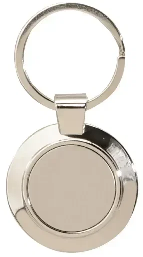 Promotional Sterling Silver Keyring with Custom Engraving — view 2