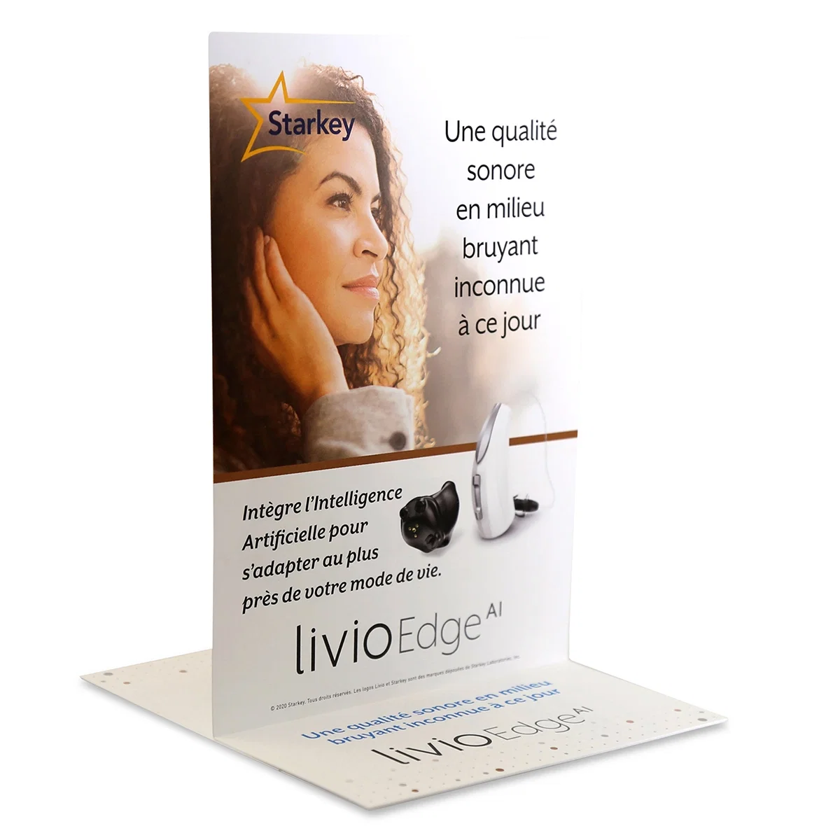 Clear panel holding a printed insert